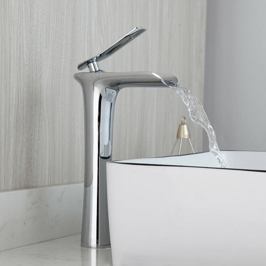Elegant chrome waterfall tap