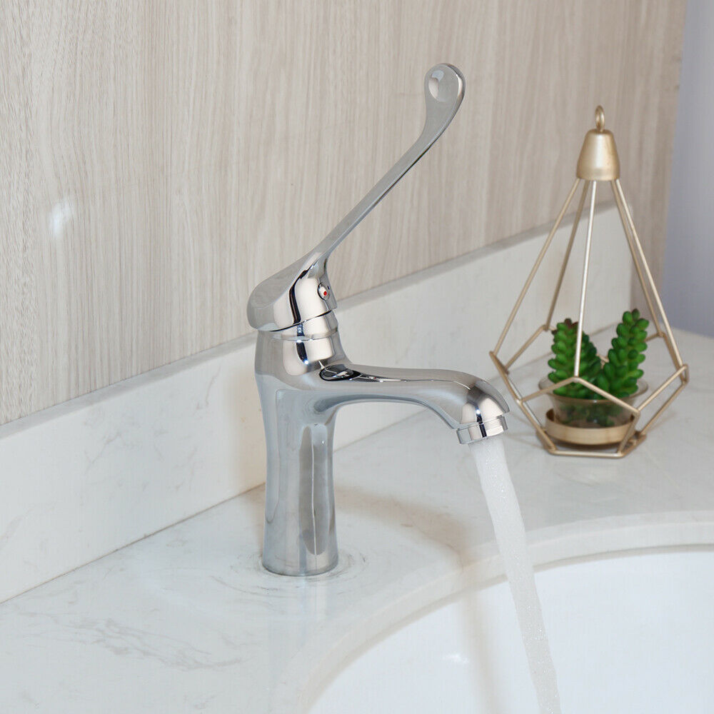 Chrome elbow mixer tap