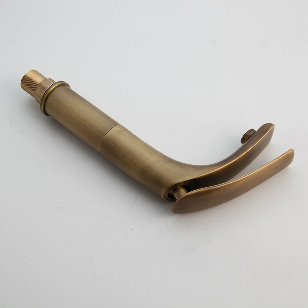 Country-style mixer tap, bronze finish