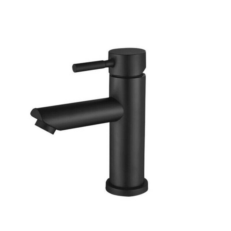 black bathroom faucet