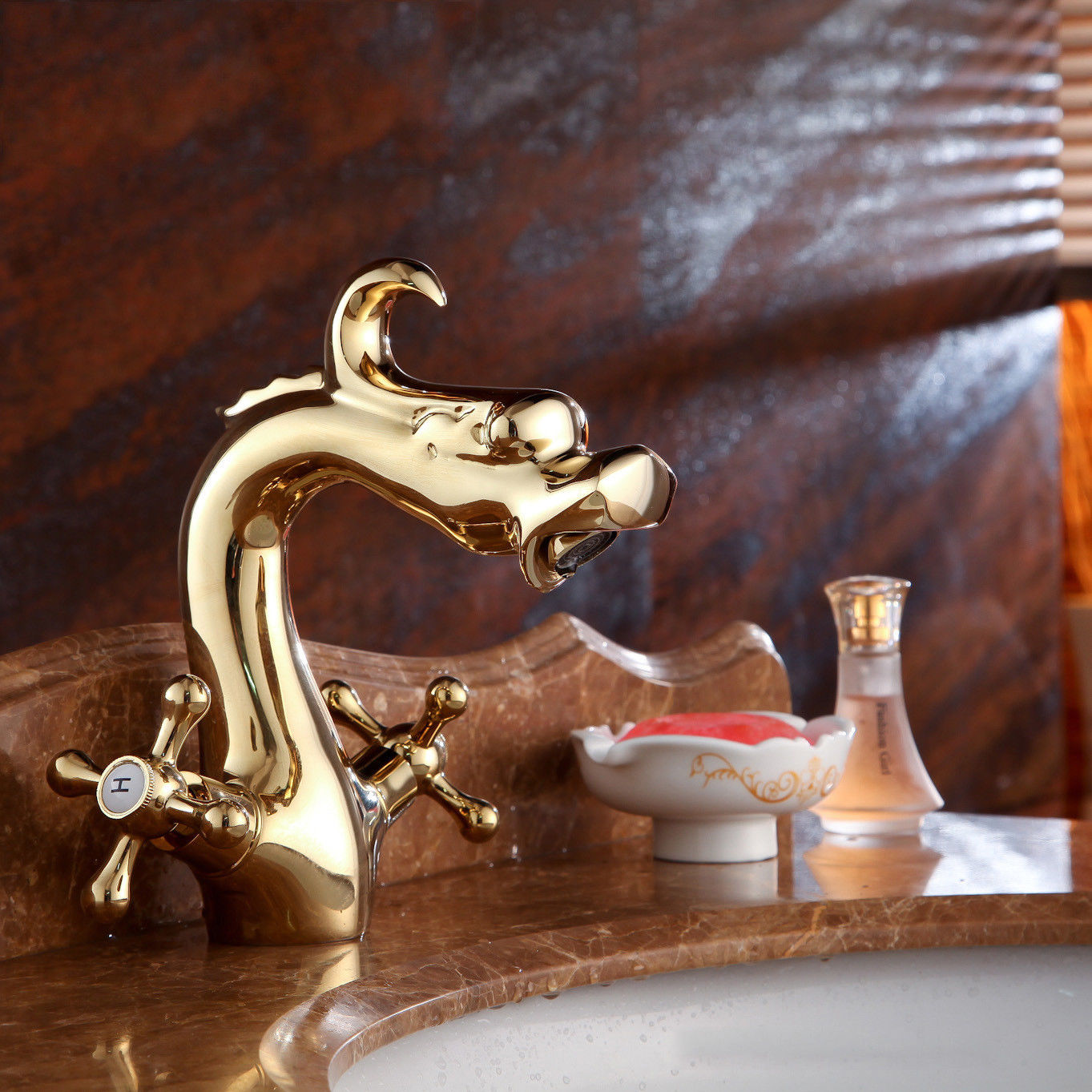 Golden dragon faucet