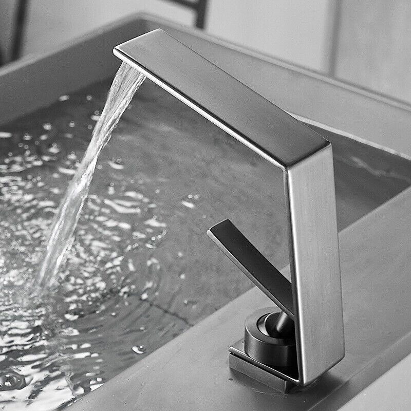 Modern washbasin tap gun metal