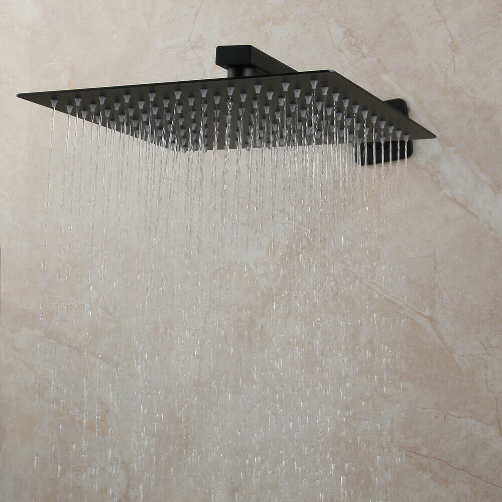 Zwarte inbouw regendouche 30CM