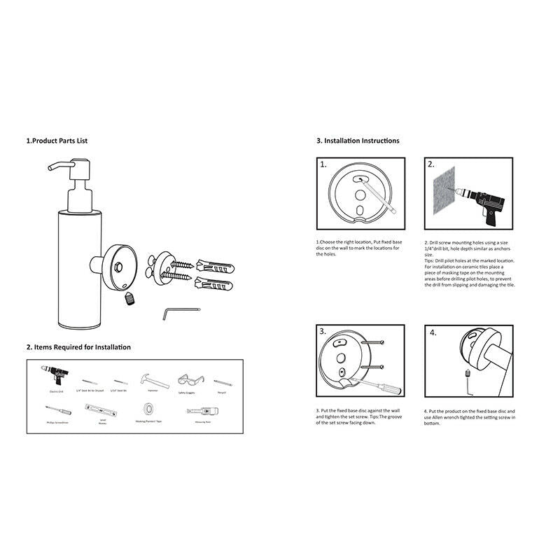 Black soap dispenser wall mount