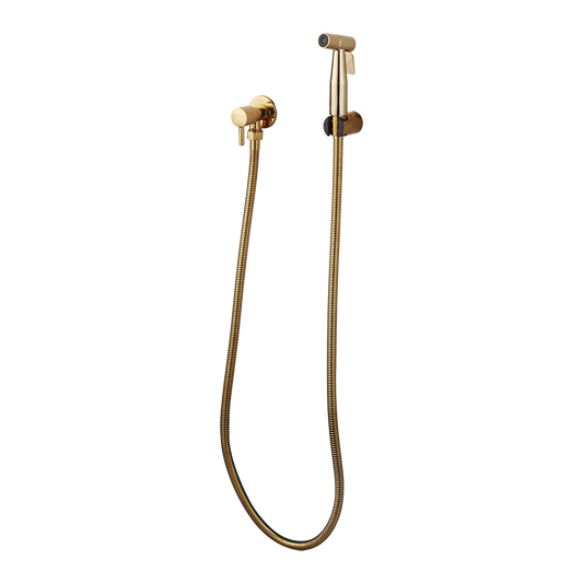 Bidet sprayer gold-colored cold
