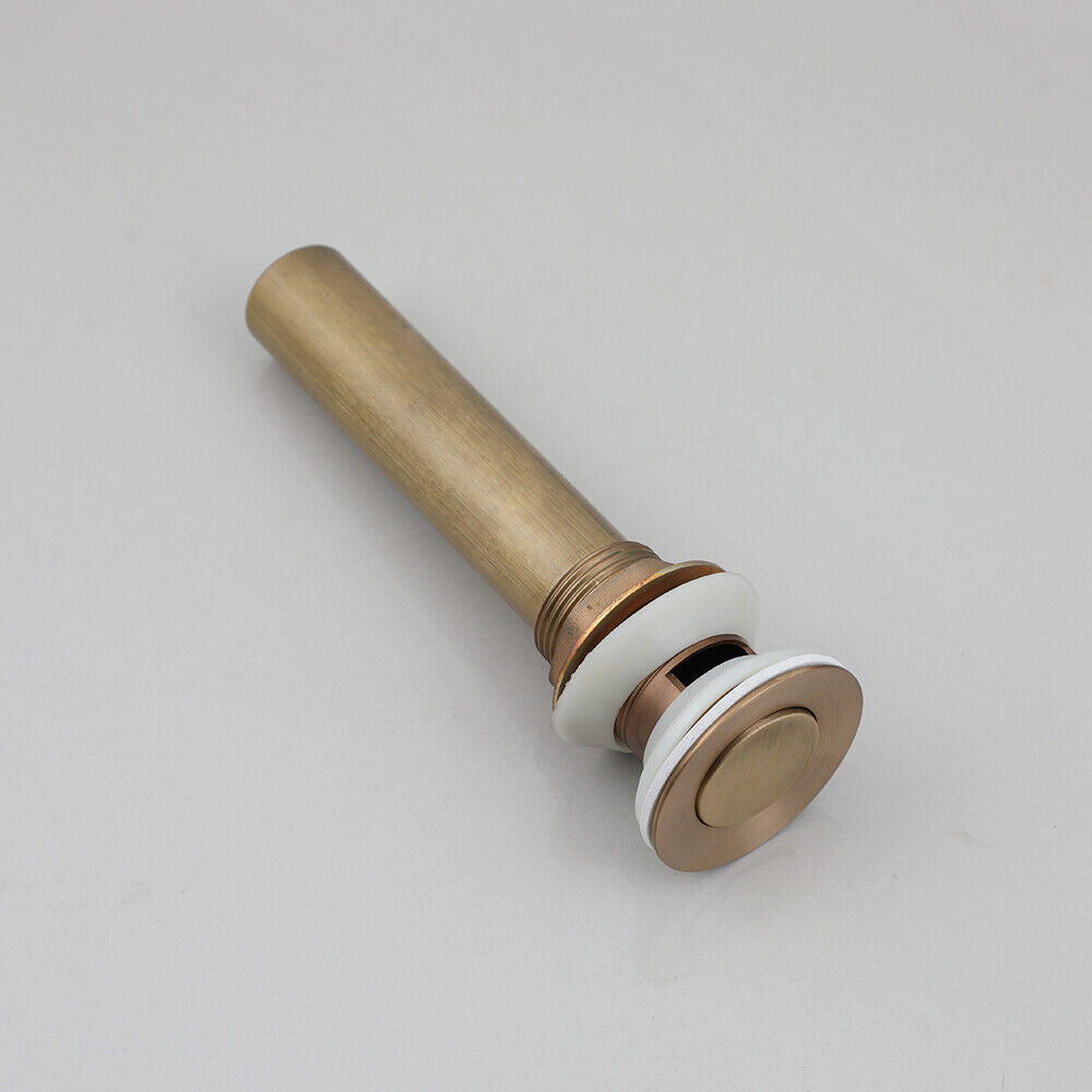 Bronze pop-up drain click drain with overflow