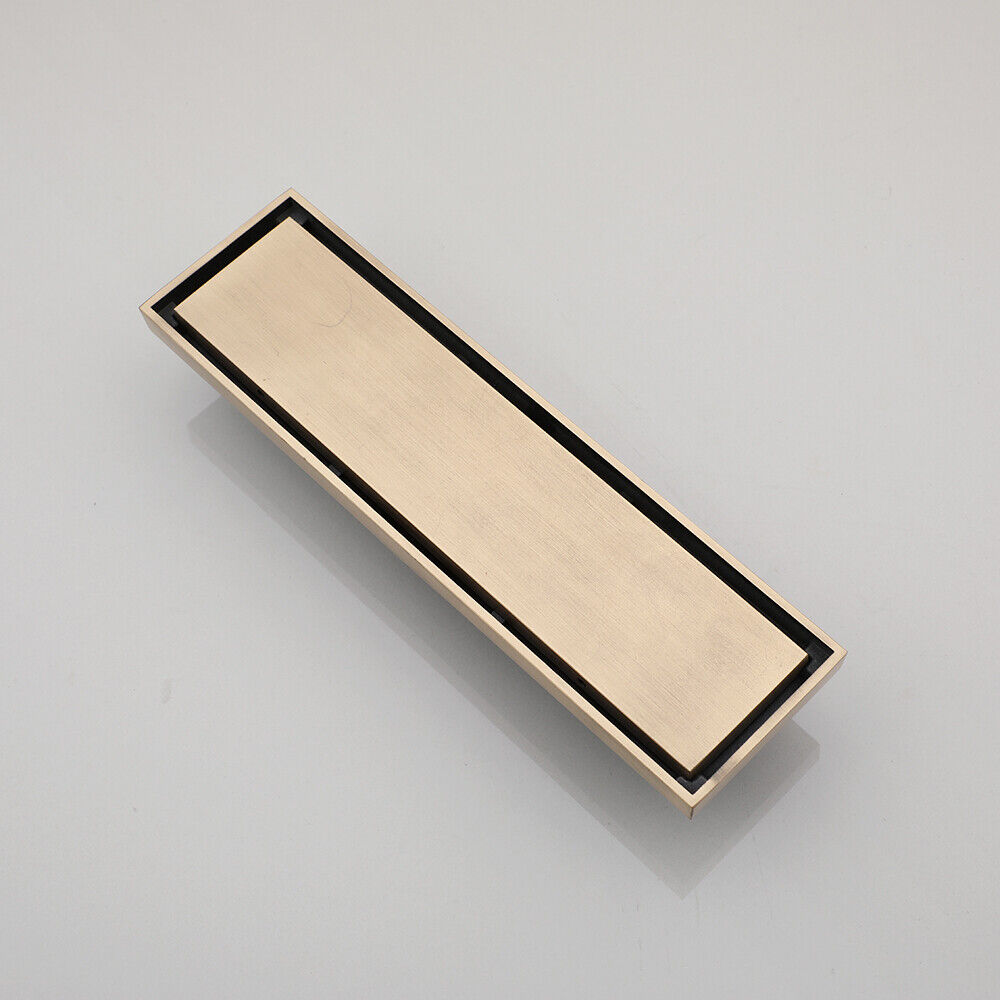 Bronze-colored shower drain 300 mm with odor trap