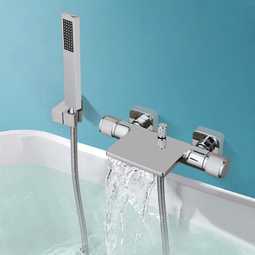 Chrom-Wasserfall-Wannenmischer mit Handbrause