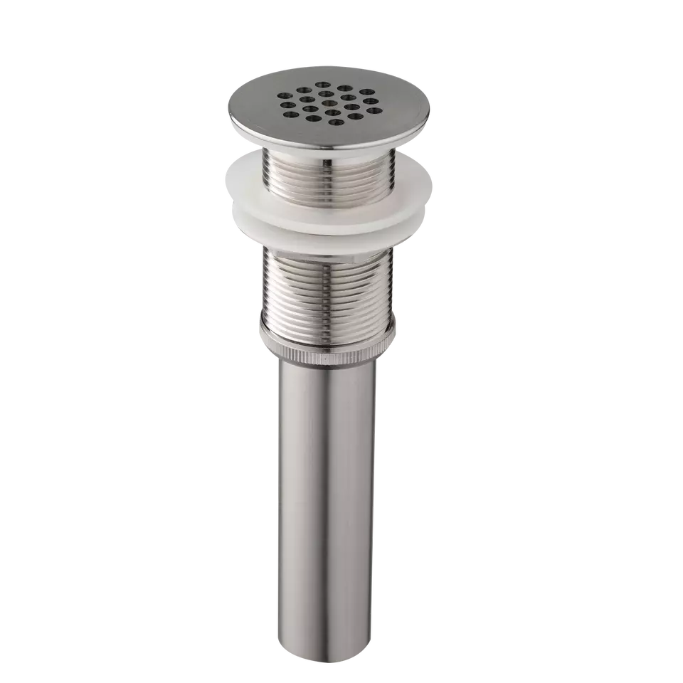 Brushed Nickel Washbasin Drain Non-Closable