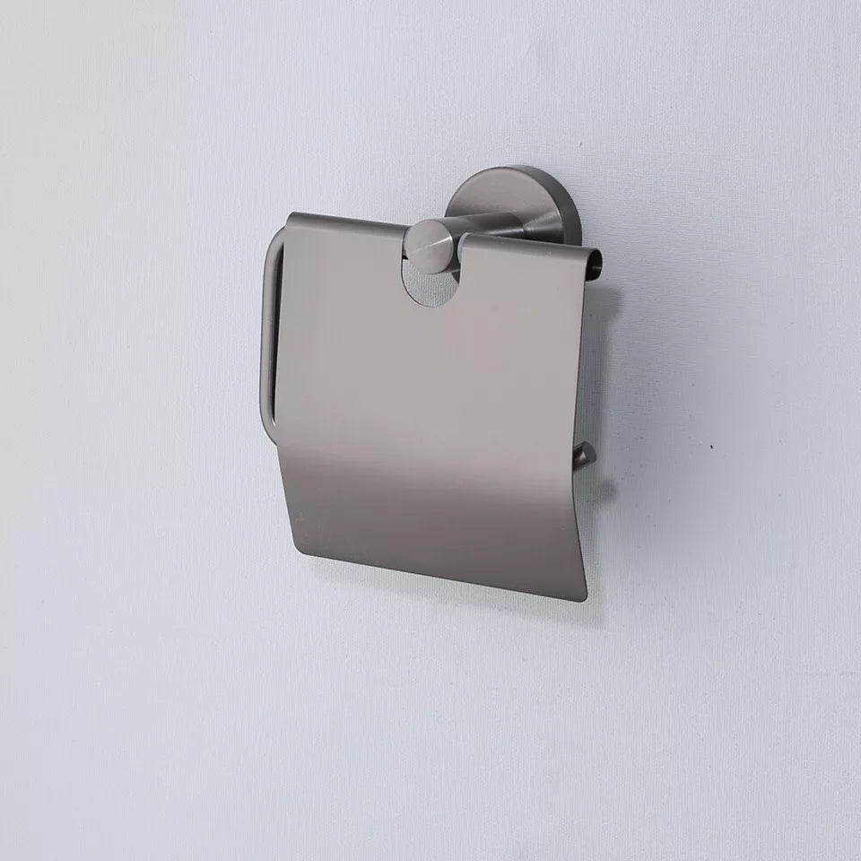 Moderne RVS WC-Rolhouder met Gun Metal Afwerking