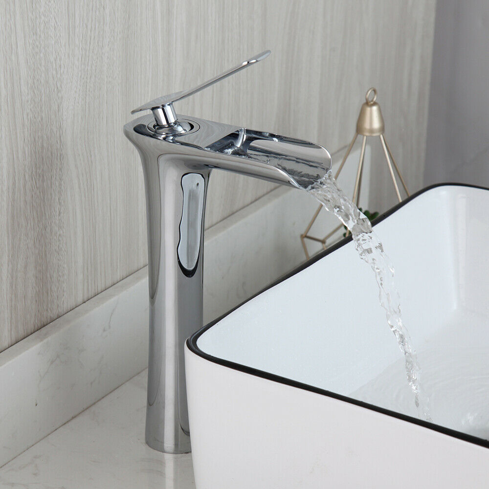 Elegant chrome waterfall tap