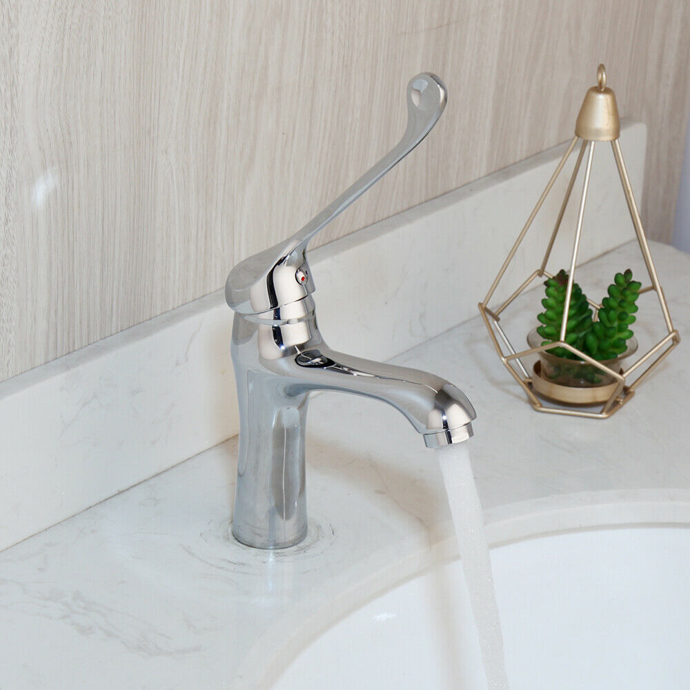 Chrome elbow mixer tap