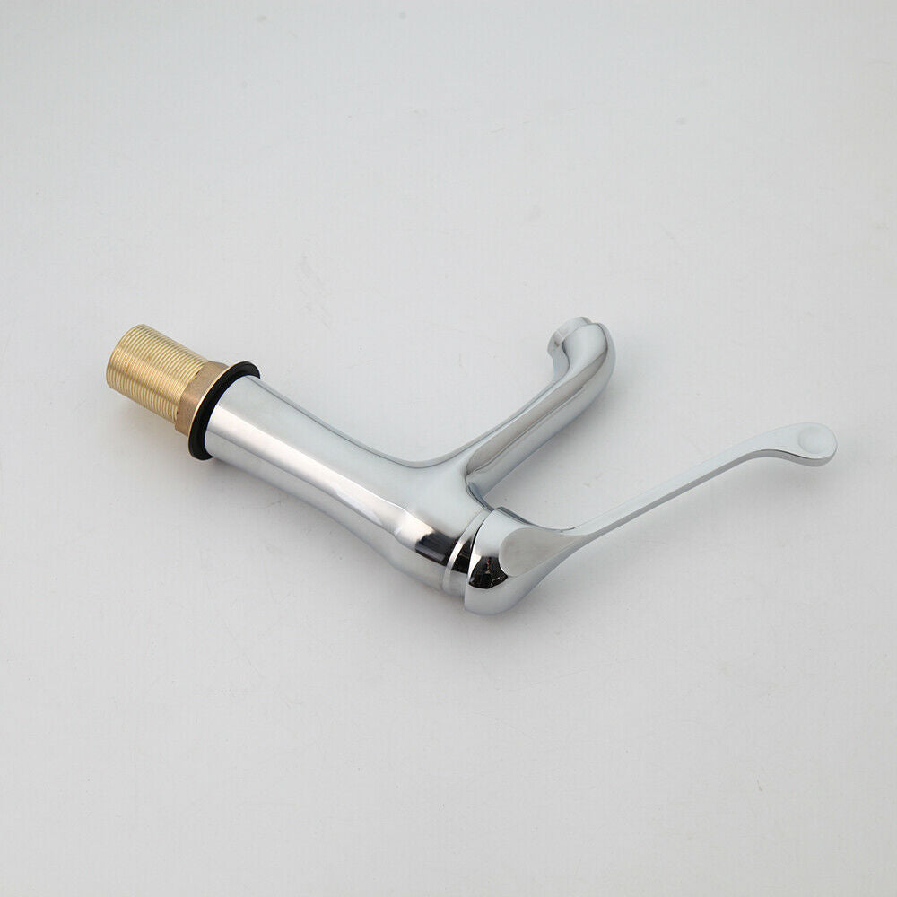 Chrome elbow mixer tap