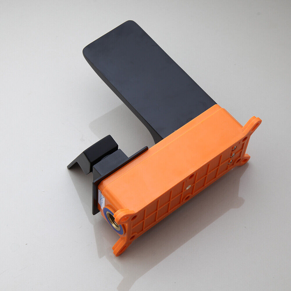 Black built-in waterfall mixer tap