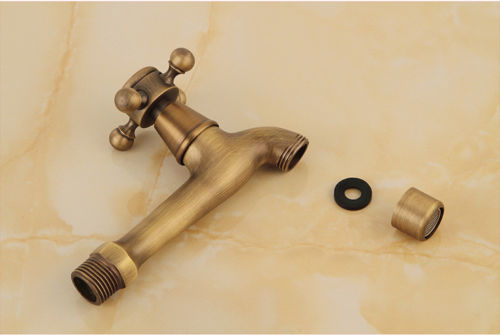 Antique look bronze wall tap