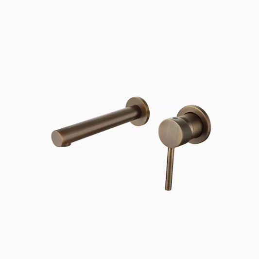 Muurkraan in brons met inbouwdeel