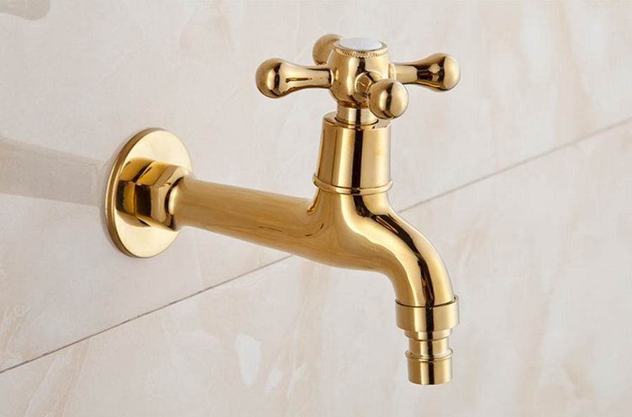 Golden wall tap