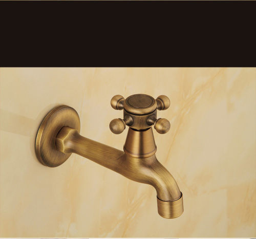 Antique look bronze wall tap