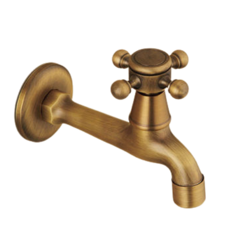 Antique look bronze wall tap