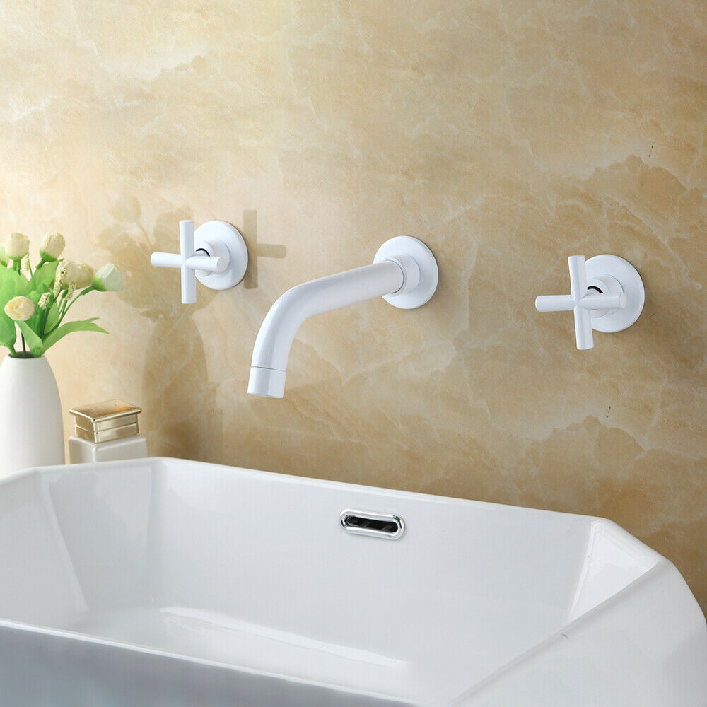 White built-in tap