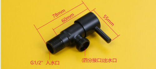 Matt black angle stop valve