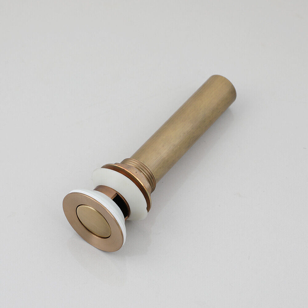 Bronze pop-up drain click drain with overflow