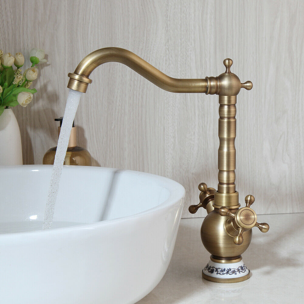 Nostalgic swivel kitchen faucet bronze