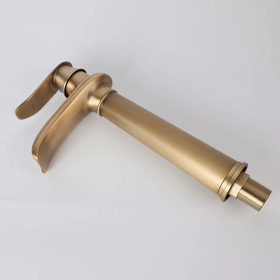 Bronze colored waterfall washbasin tap mixer tap