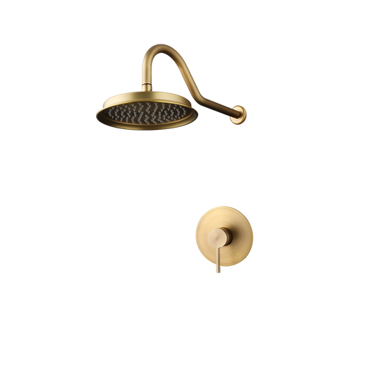 Nostalgische inbouw regendouche set – Bronskleur