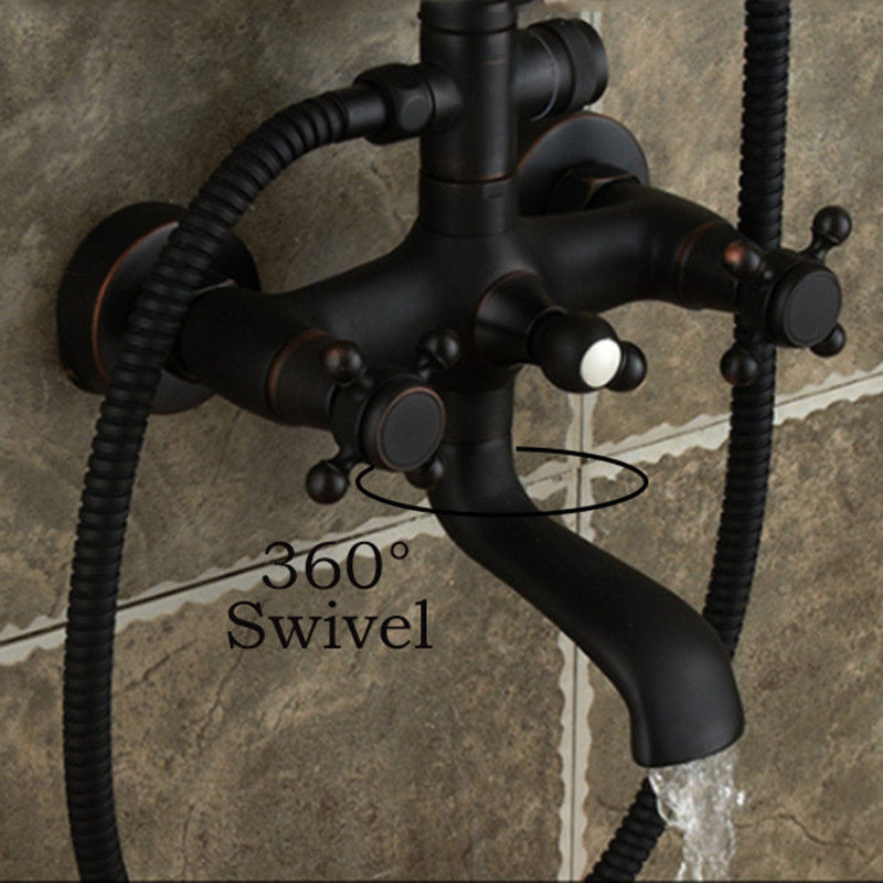 Retro olie brons opbouw douche-set