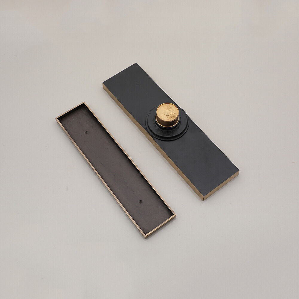 Bronze-colored shower drain 300 mm with odor trap