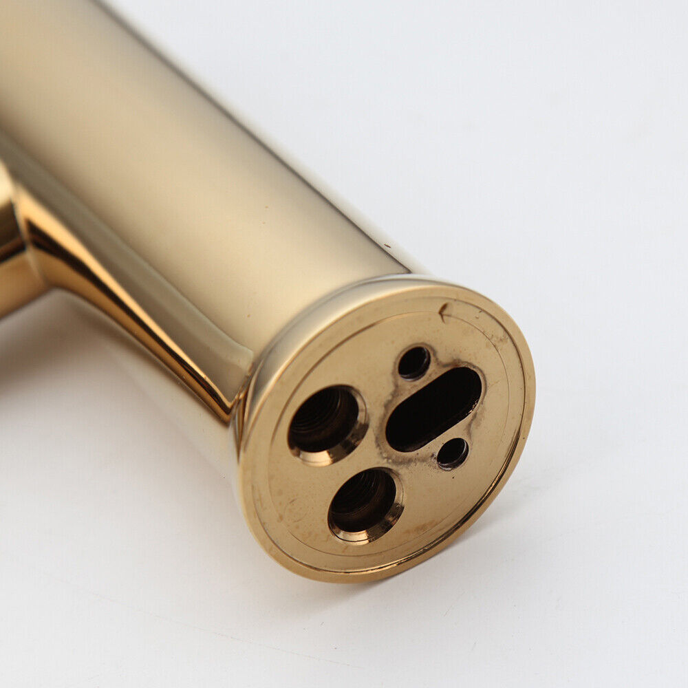 Shiny gold washbasin tap