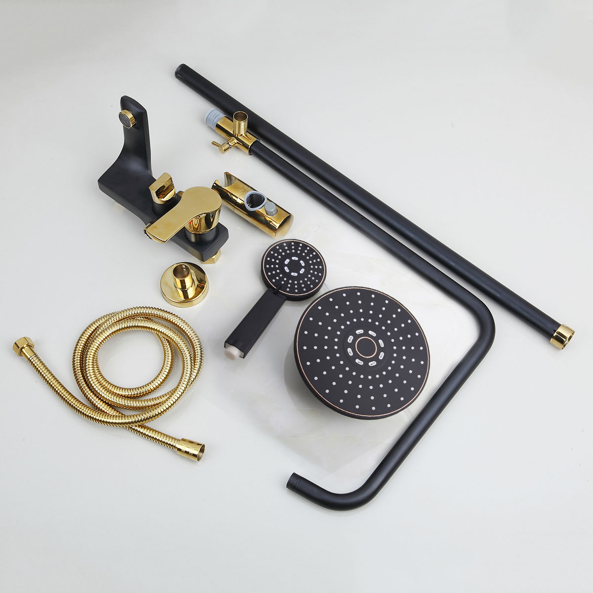 Black and gold rain shower