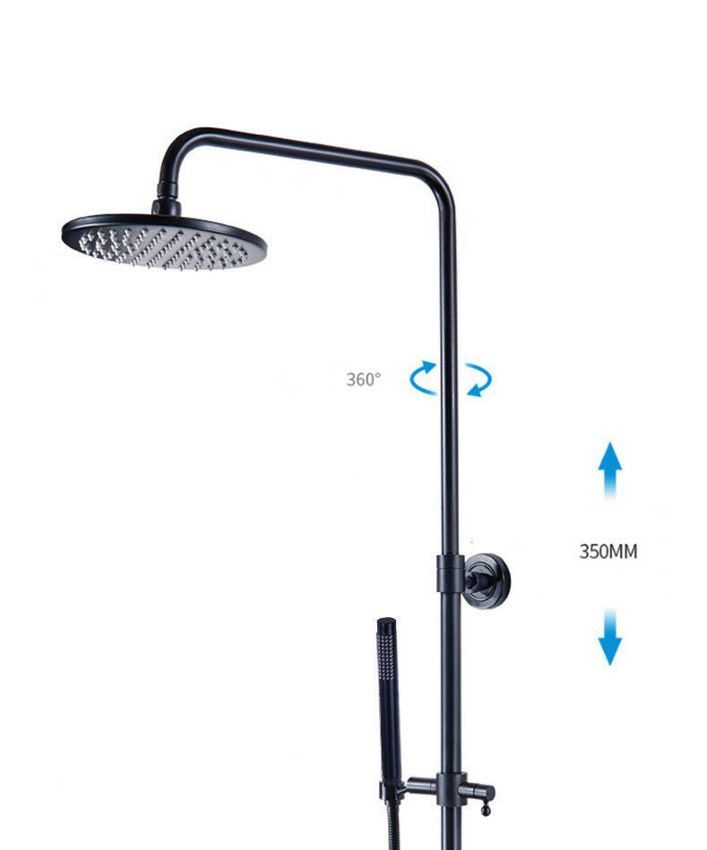 Mattschwarze Thermostatdusche