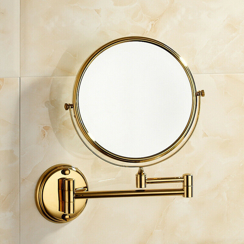 Golden makeup mirror