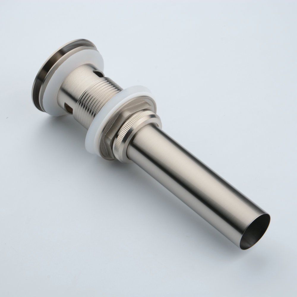 Brushed nickel drain plug