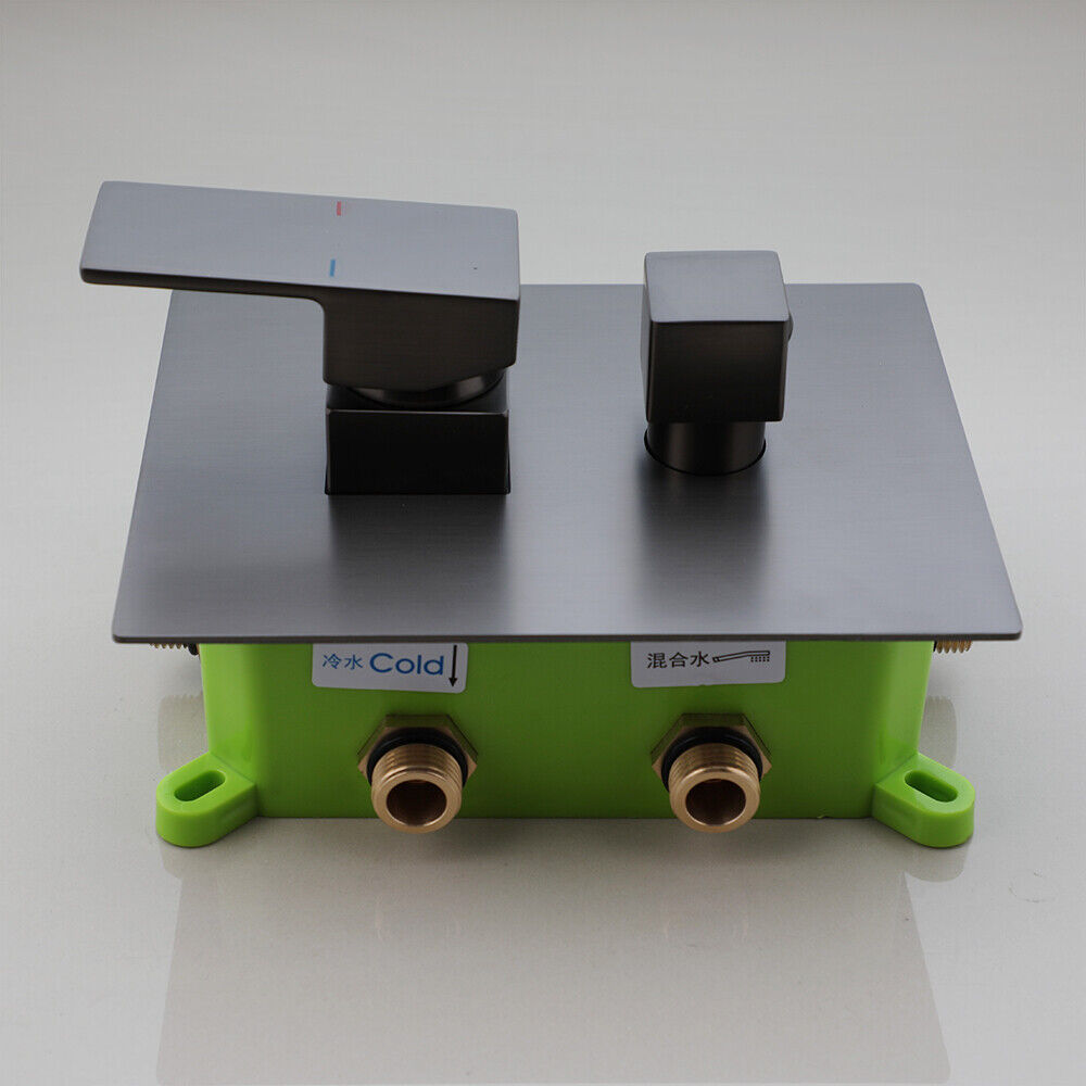 Luxury Gun Metal Built-in Rain Shower