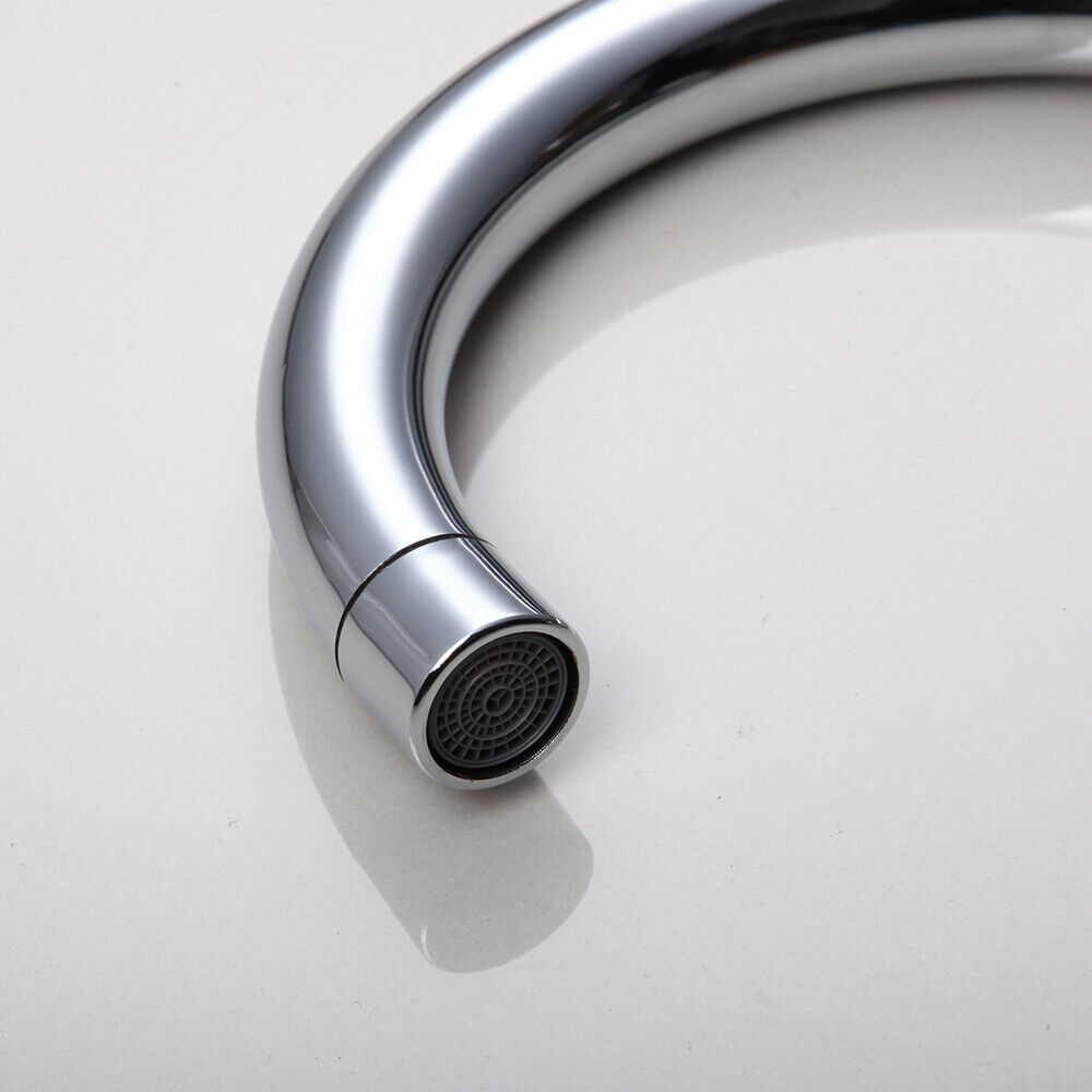 Elegant 3-piece surface-mounted chrome mixer tap