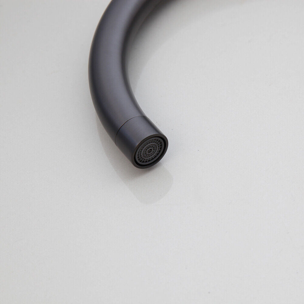 Gun metal standing bath tap with hand shower