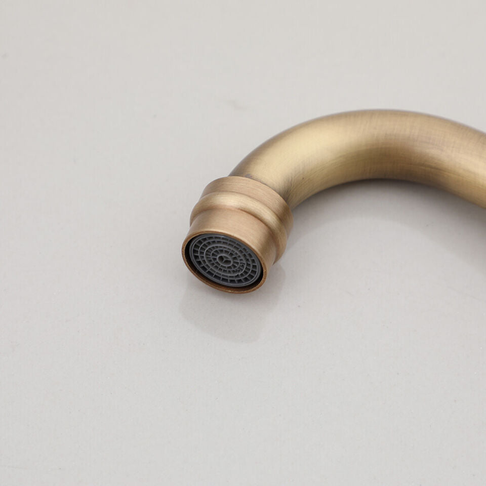 Bronze-colored nostalgic built-in washbasin tap