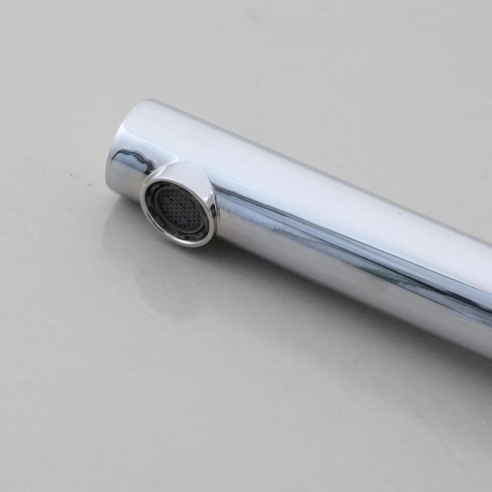 Chrome Swivel Wall Tap - Mixer Tap for Hot and Cold Water