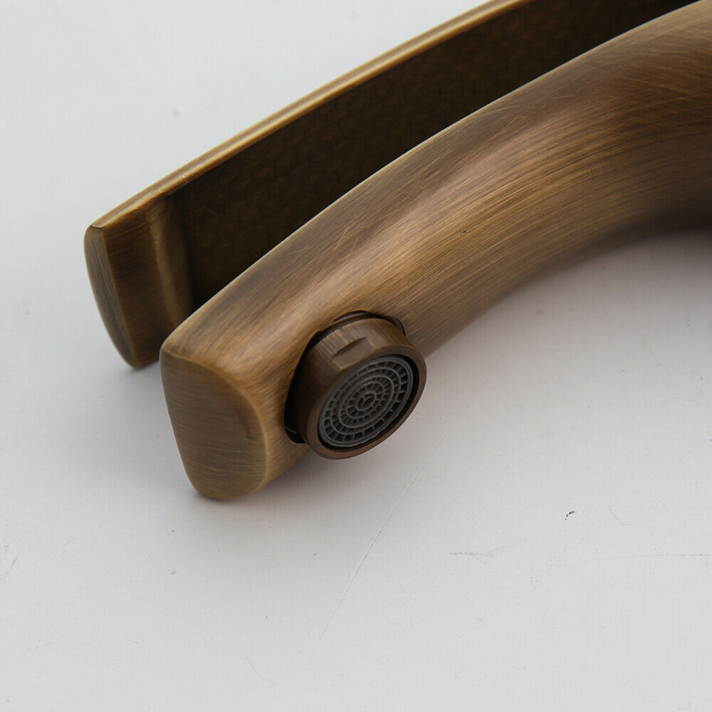 Country-style mixer tap, bronze finish