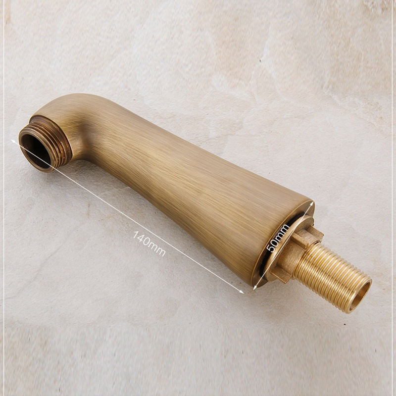 Bronze-colored standing connection bath tap