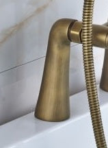 Bronze-colored standing connection bath tap
