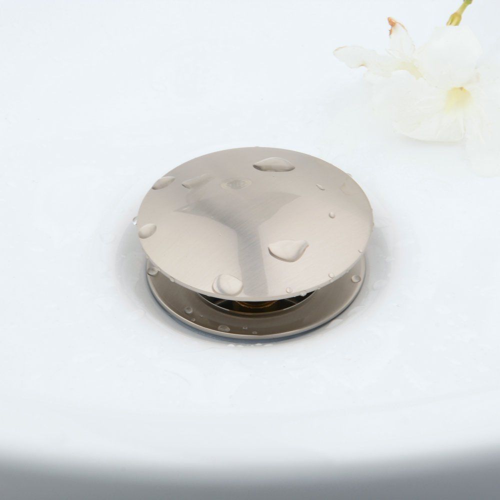 Brushed nickel drain plug