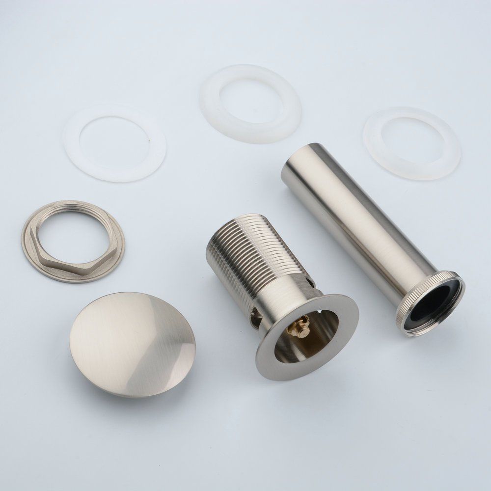 Brushed nickel drain plug