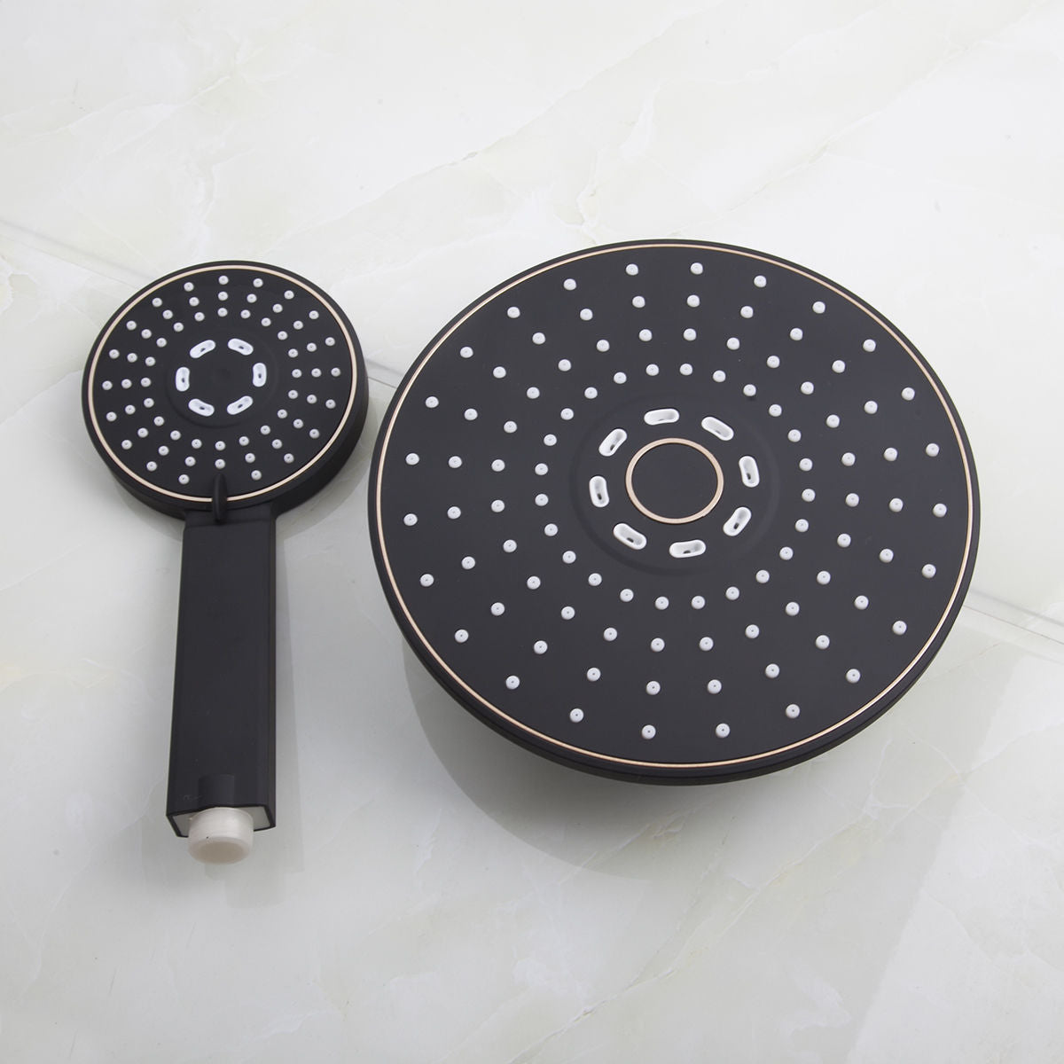 Black and gold rain shower