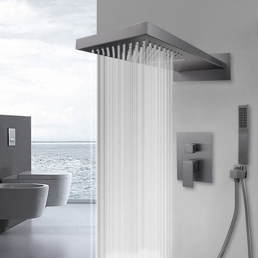 Luxury Gun Metal Built-in Rain Shower