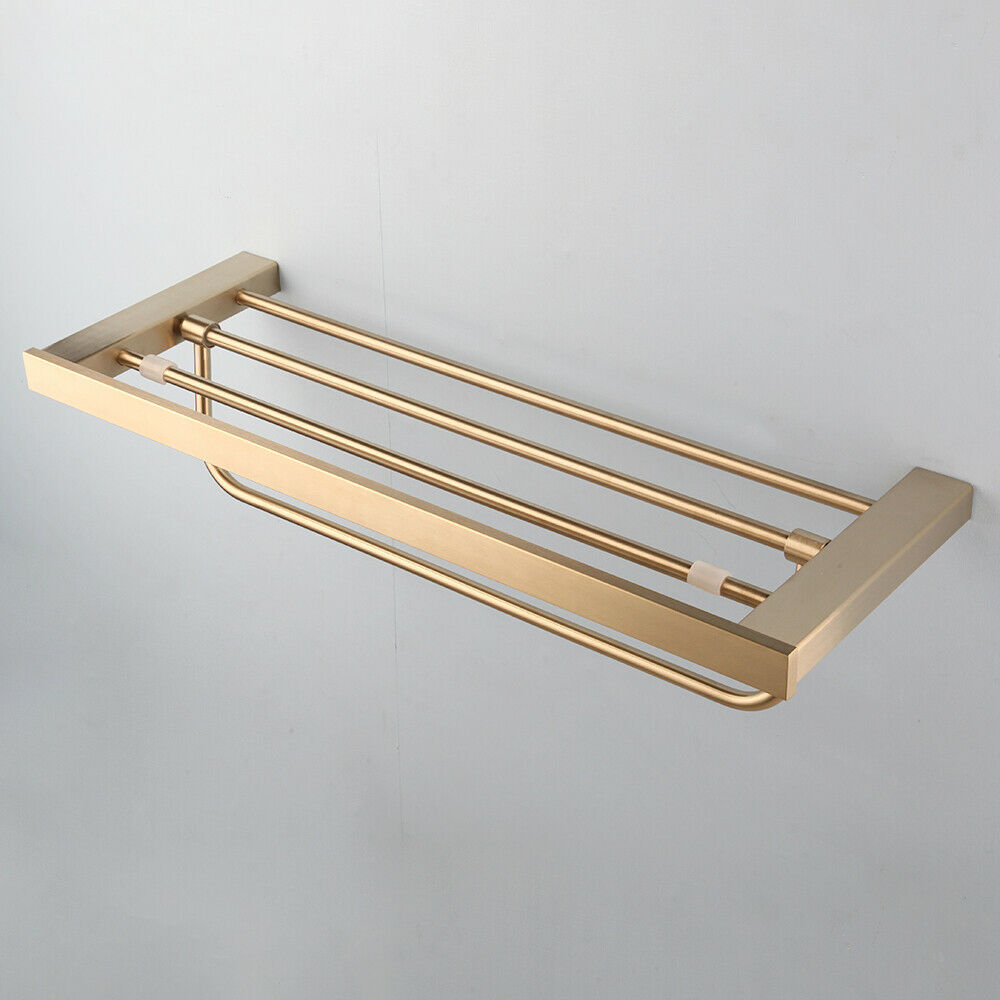 Matte gold towel rack