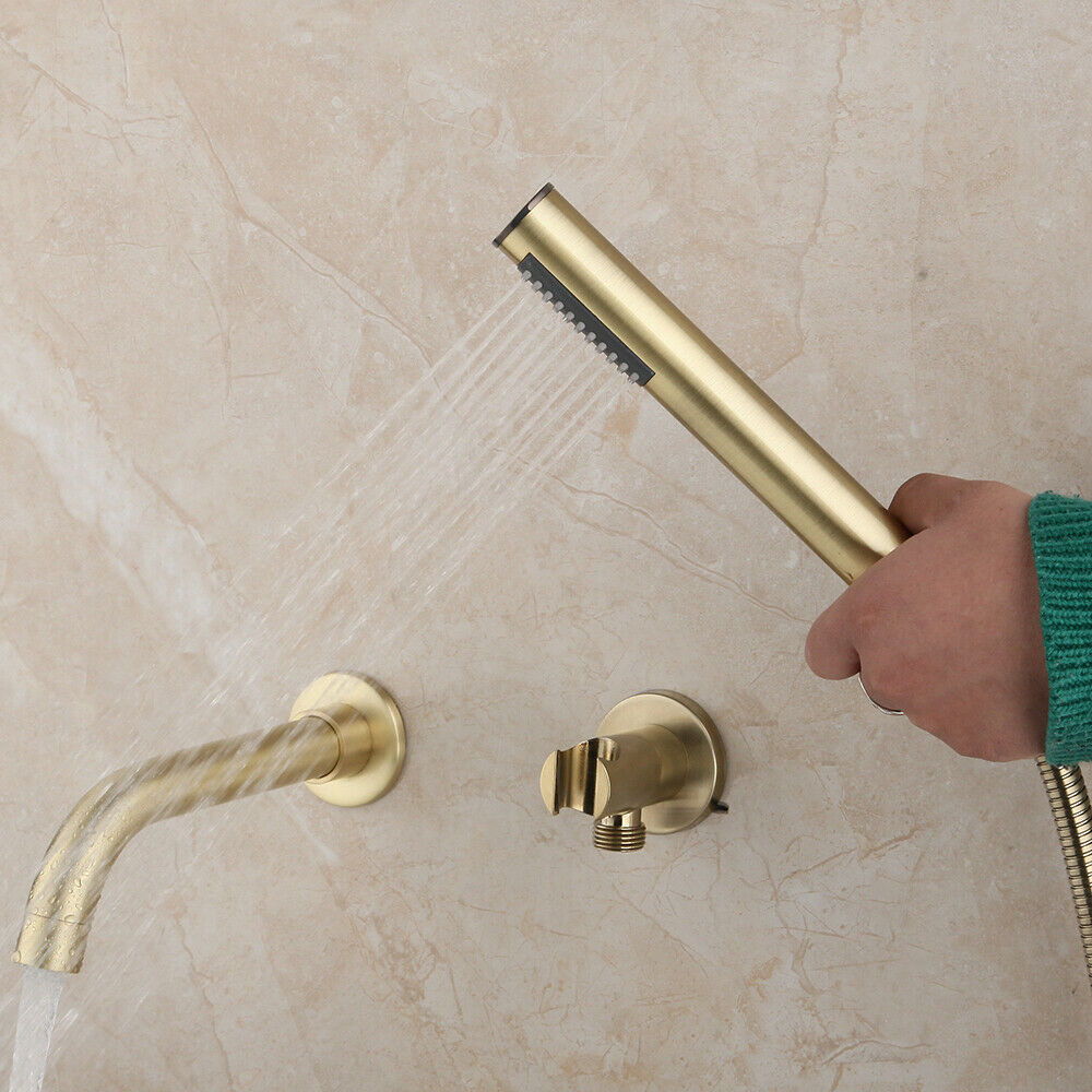 Matte gold built-in tap